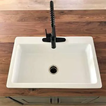 Sinkology Jackson 33" Fireclay Drop-In Kitchen Sink
