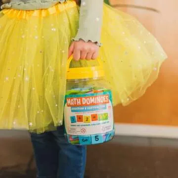 Educational Insights Math Dominoes Addition & Subtraction - Includes 60 Symbol & 40 Picture Dominoes, Gift for Ages 3+