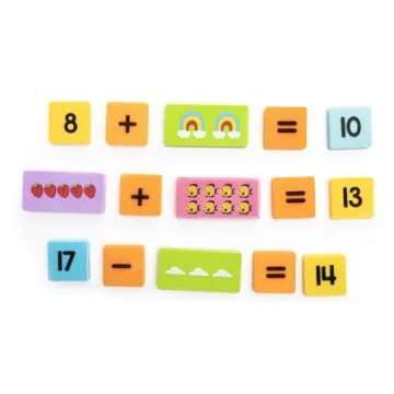 Educational Insights Math Dominoes Addition & Subtraction - Includes 60 Symbol & 40 Picture Dominoes, Gift for Ages 3+