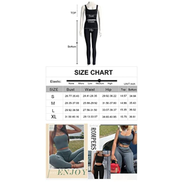 LICOBOD Casual Workout Sets 2 Piece Outfits for Women Ribbed Crop Tank Top High Waist Yoga Leggings Lounge Wear Tracksuit
