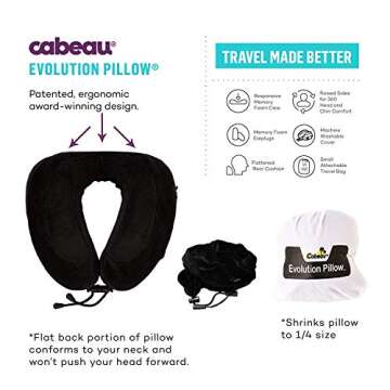 Cabeau Evolution Memory Foam Travel Pillow - Shadow