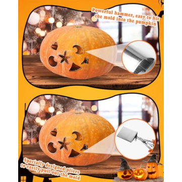 SHANHEJIAN Pumpkin Carving Kit for Creative Halloween Fun