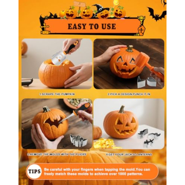 SHANHEJIAN Pumpkin Carving Kit for Creative Halloween Fun