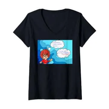 Womens Sassy Granny Myra Carol V-Neck T-Shirt with Witty Humor