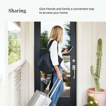 Level Lock Smart Lock - World's Smallest Smart Lock - Level App for iOS & Android - Works with Apple Home (Matte Black)