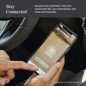 Level Lock Smart Lock - World's Smallest Smart Lock - Level App for iOS & Android - Works with Apple Home (Matte Black)