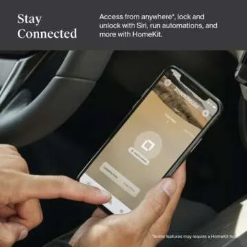 Level Lock Smart Lock - World's Smallest Smart Lock - Level App for iOS & Android - Works with Apple Home (Matte Black)