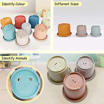 Cosaway Baby Stacking Cups for Learning and Fun