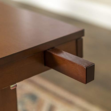 Walker Edison Rustic Dining Table Seats 8 with Expandable Leaf