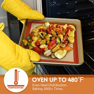 STATINT Non-Stick Silicone Baking Mats Pack of 2 Food Safe