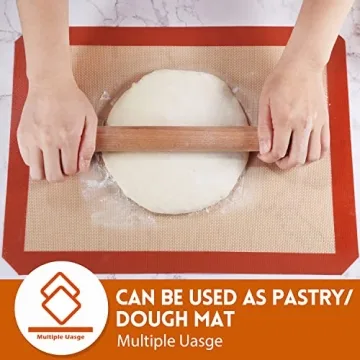 STATINT Non-Stick Silicone Baking Mats Pack of 2 Food Safe