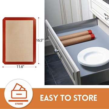 STATINT Non-Stick Silicone Baking Mats Pack of 2 Food Safe
