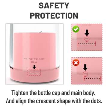 OTPEIR Portable Blender for Shakes and Smoothies with 11.83 Oz Travel Cup and Lid,Durable Stainless ...