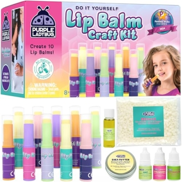 PURPLE LADYBUG Kids Lip Balm Making Kit - Natural, Fun STEM Activity