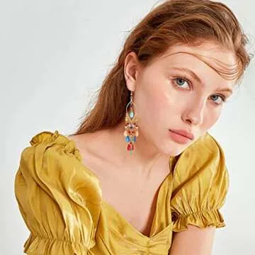 Elegant TIANHONGYAN Bohemian Tassel Earrings for All Women