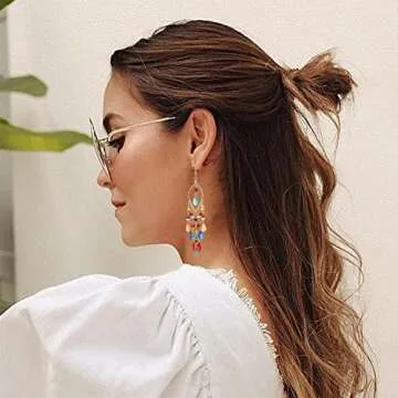 Elegant TIANHONGYAN Bohemian Tassel Earrings for All Women
