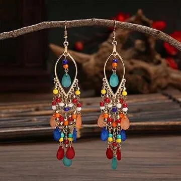 Elegant TIANHONGYAN Bohemian Tassel Earrings for All Women