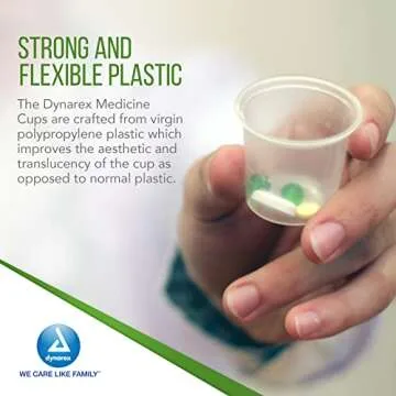 Dynarex 4258 Medicine Cup, 1 oz., Easy-to-Read CC and ML Graduation, Pack of 100