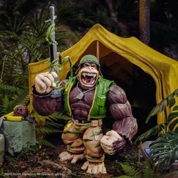 Super7 ULTIMATES! Teenage Mutant Ninja Turtles Guerrilla Gorilla - 8" TMNT Action Figure with Accessories Classic Cartoon Collectibles