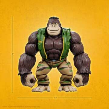 Super7 ULTIMATES! Teenage Mutant Ninja Turtles Guerrilla Gorilla - 8" TMNT Action Figure with Accessories Classic Cartoon Collectibles