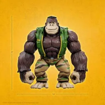 Super7 ULTIMATES! Teenage Mutant Ninja Turtles Guerrilla Gorilla - 8" TMNT Action Figure with Accessories Classic Cartoon Collectibles