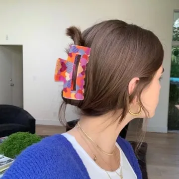 4 PCS Mother's Day Hair Clips Women Girls Extra Pattern Large Heart Hair claw clip for Thick Long Curly Hair Accessories Decorative Valentine's Day Party