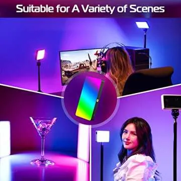 ULANZI LT002 RGB Video Light, Portable LED Camera Light Panel 0-360 Full Color, CRI 95+ 2500-9000K LED Video Light, 4000mAh Rechargeable LED DSLR Lighting for Vlogging, Photography, Video Conference