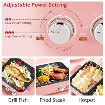Topwit 2 In 1 Hot Pot Electric Grill for Family Cooking