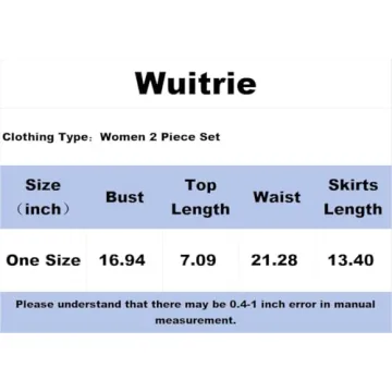 Wuitrie Women 2 Piece Knit Sexy Beachwear Set