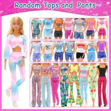 BARWA 70 Pack Doll Clothes and Accessories 3 Wedding Gown Dresses 5 Long Dresses Fashion Dresses 4 Tops 4 Pants 3 Swimsuits Bikini 5 Mini Dresses 15 Shoes Hangers Computer Cosmetic for 11.5 inch Doll
