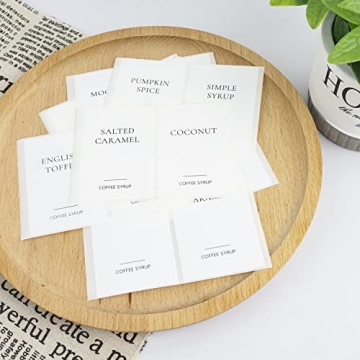 Ezebesta Coffee Syrup Labels Set for Stylish Organization