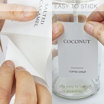 Ezebesta Coffee Syrup Labels Set for Stylish Organization