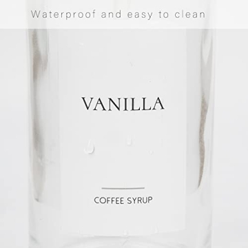 Ezebesta Coffee Syrup Labels Set for Stylish Organization