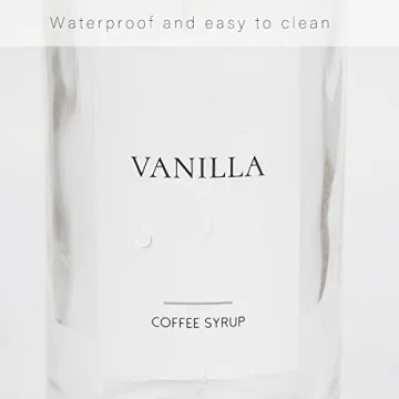 Ezebesta Coffee Syrup Labels Set for Stylish Organization