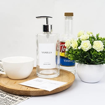 Ezebesta Coffee Syrup Labels Set for Stylish Organization