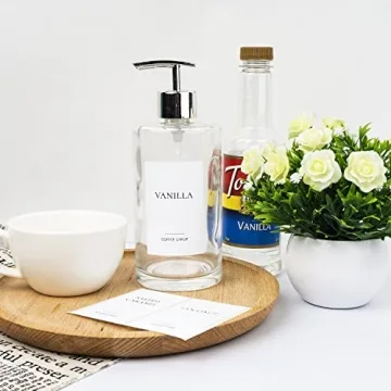 Ezebesta Coffee Syrup Labels Set for Stylish Organization