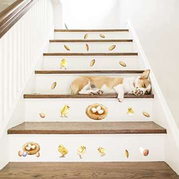 SUPERDANT Farm Chicken Wall Decals Stickers 35 Pieces Roosters Hen Decorations Self-Adhesive Vinyl Art for Home Dining Room Kitchen Restaurant DIY Decor