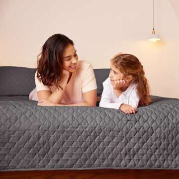 Exclusivo Mezcla Ultrasonic Reversible Full Queen Quilt Bedding Set with Pillow Shams, Lightweight Quilts Queen Size, Soft Bedspreads Bed Coverlets for All Seasons - (Grey, 90"x96")