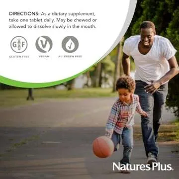 NaturesPlus Chewable Iron - 27 mg , 90 Chewable Tablets - High Potency Supplement with Vitamin C & Herbs , Promotes Healthy Blood , Natural Energy - Vegetarian , Gluten-Free - 90 Servings