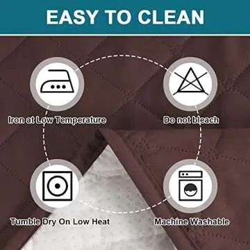 Turquoize 100% Waterproof Couch Cover Sofa Covers Washable Couch Covers for 3 Cushion Couch Pet Friendly Triple Non-Slip Couch Cover for Dogs Furniture Covers for Pets, Kids,Dog (Sofa 70", Brown)