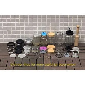 THINKCHANCES Food Safe,BPA Free Rust Resistant Stainless Steel Sprouting Screen Lids and Bands for Wide Mouth Mason Ball Canning Jars for Growing Organic Sprout Seeds at Your Home (Wide Mouth, 3 Pack)