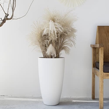Elegant 20 Inch White Planter for Indoor and Outdoor Use