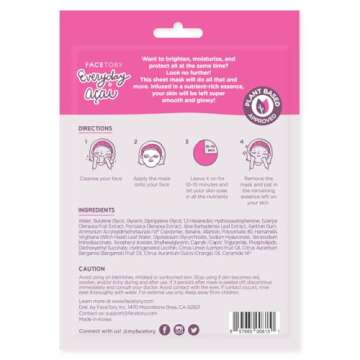 FACETORY K Beauty Face Mask Skin Care - EVERYDAY 8 COLLECTION Sheet Mask Set | Natural Premium Korea...