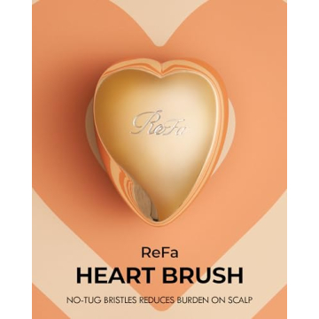 ReFa Heart Brush Champagne Gold for Effortless Detangling