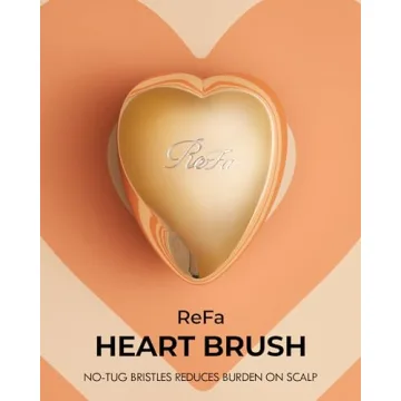 ReFa Heart Brush Champagne Gold for Effortless Detangling