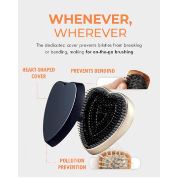 ReFa Heart Brush Champagne Gold for Effortless Detangling