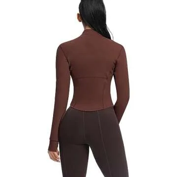 AVGO Women's Cropped Workout Jacket - Slim Fit & Stylish