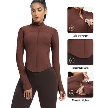 AVGO Women's Cropped Workout Jacket - Slim Fit & Stylish