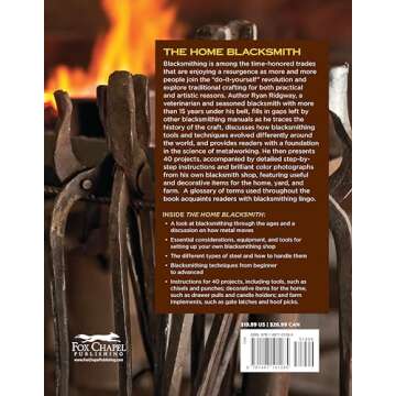 The Home Blacksmith: Tools, Techniques, and 40 Practical Projects for the Home Blacksmith (Fox Chape...