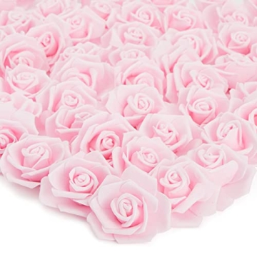 Buy 100 Pack Light Pink Artificial Foam Roses for Events